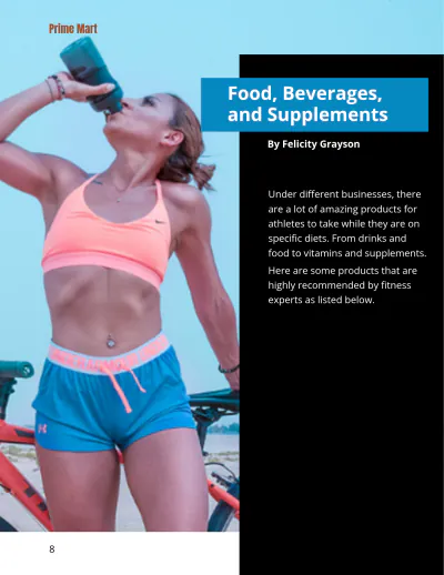 Free Sports Product Catalog Template to Edit Online