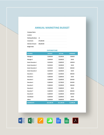 20 Marketing Budget Templates Free Downloads Template