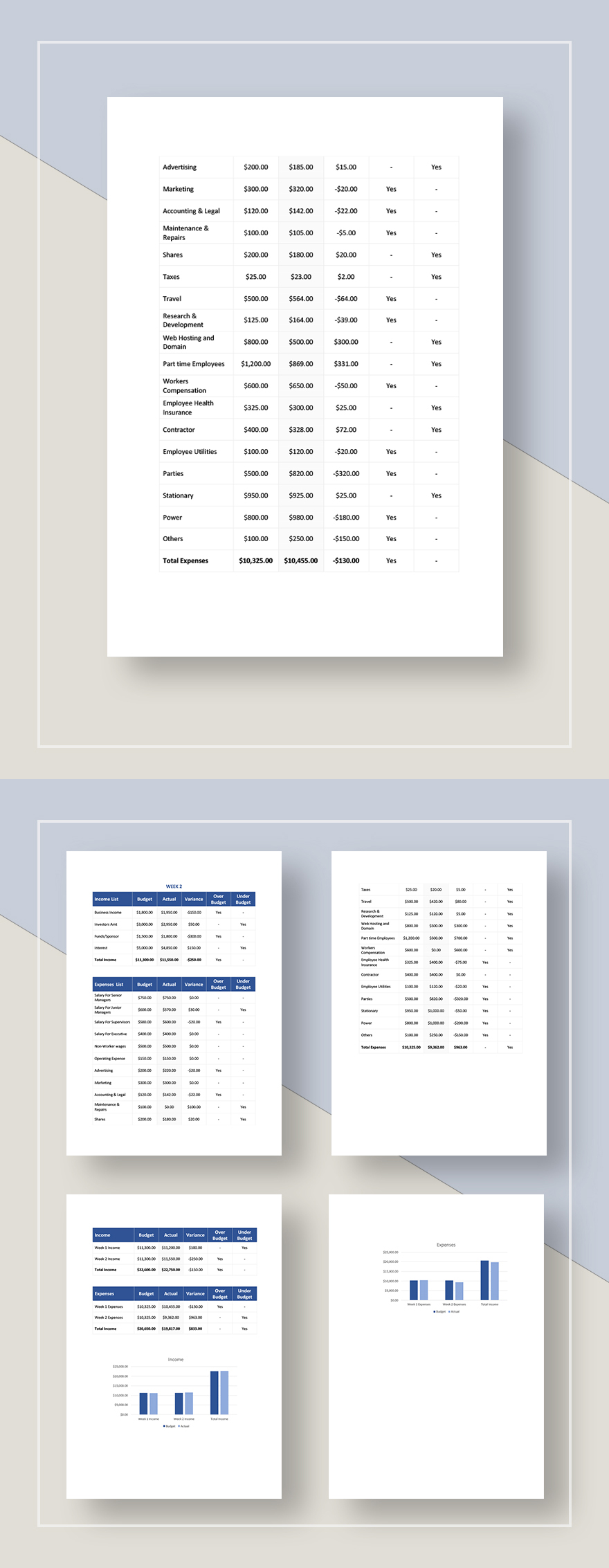 budget calendar template google docs