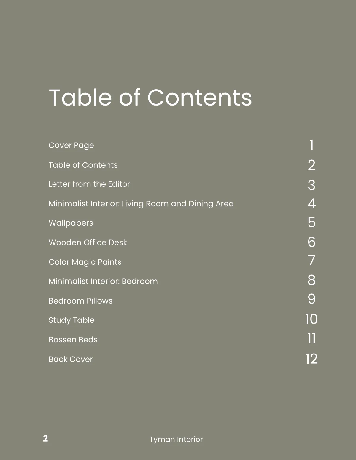 Free Minimalist Interior Catalog Template to Edit Online