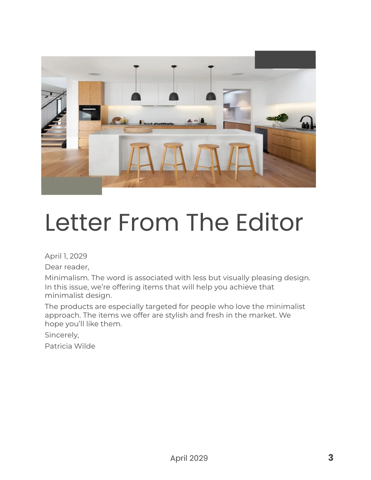 Free Minimalist Interior Catalog Template to Edit Online