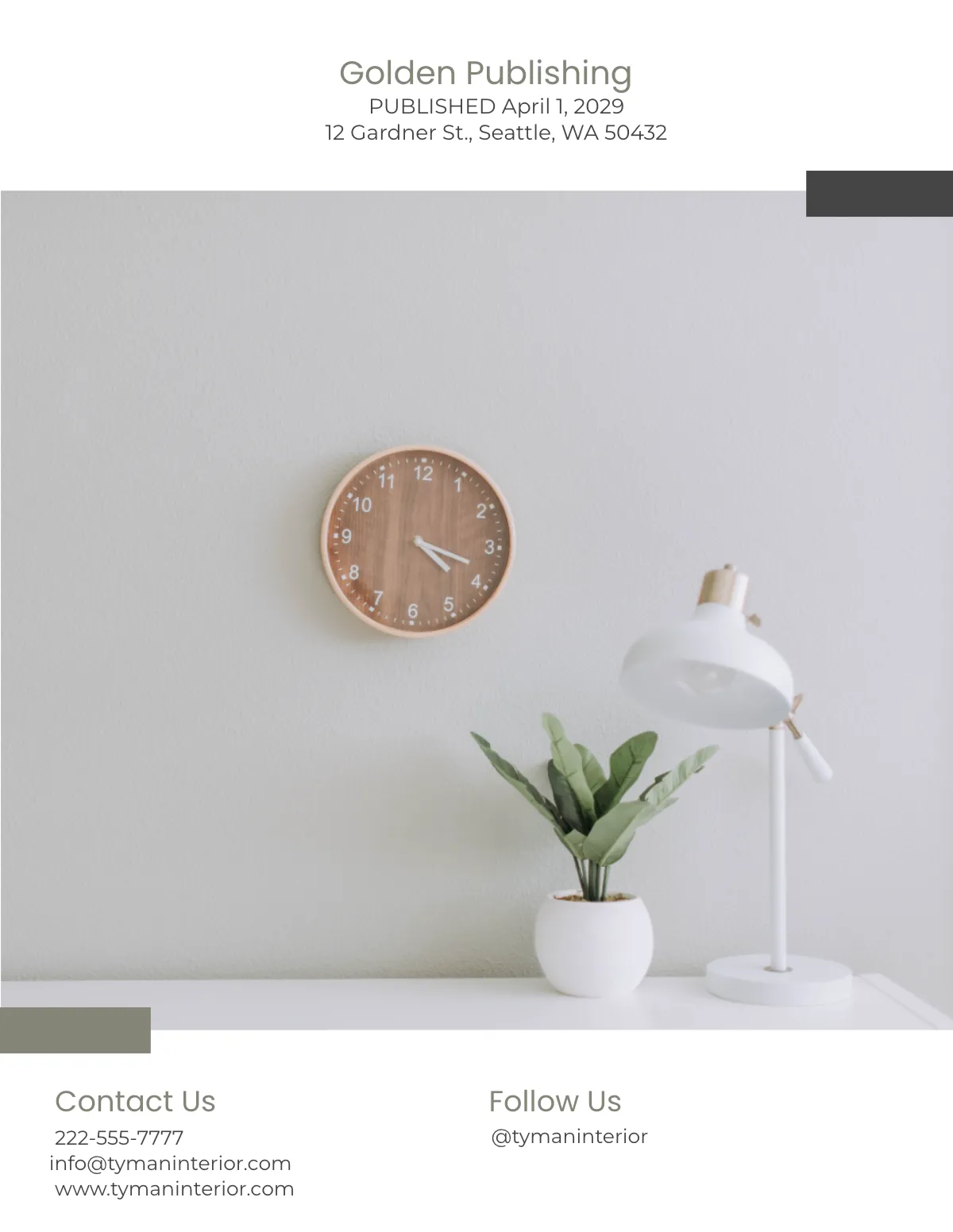 Free Minimalist Interior Catalog Template to Edit Online