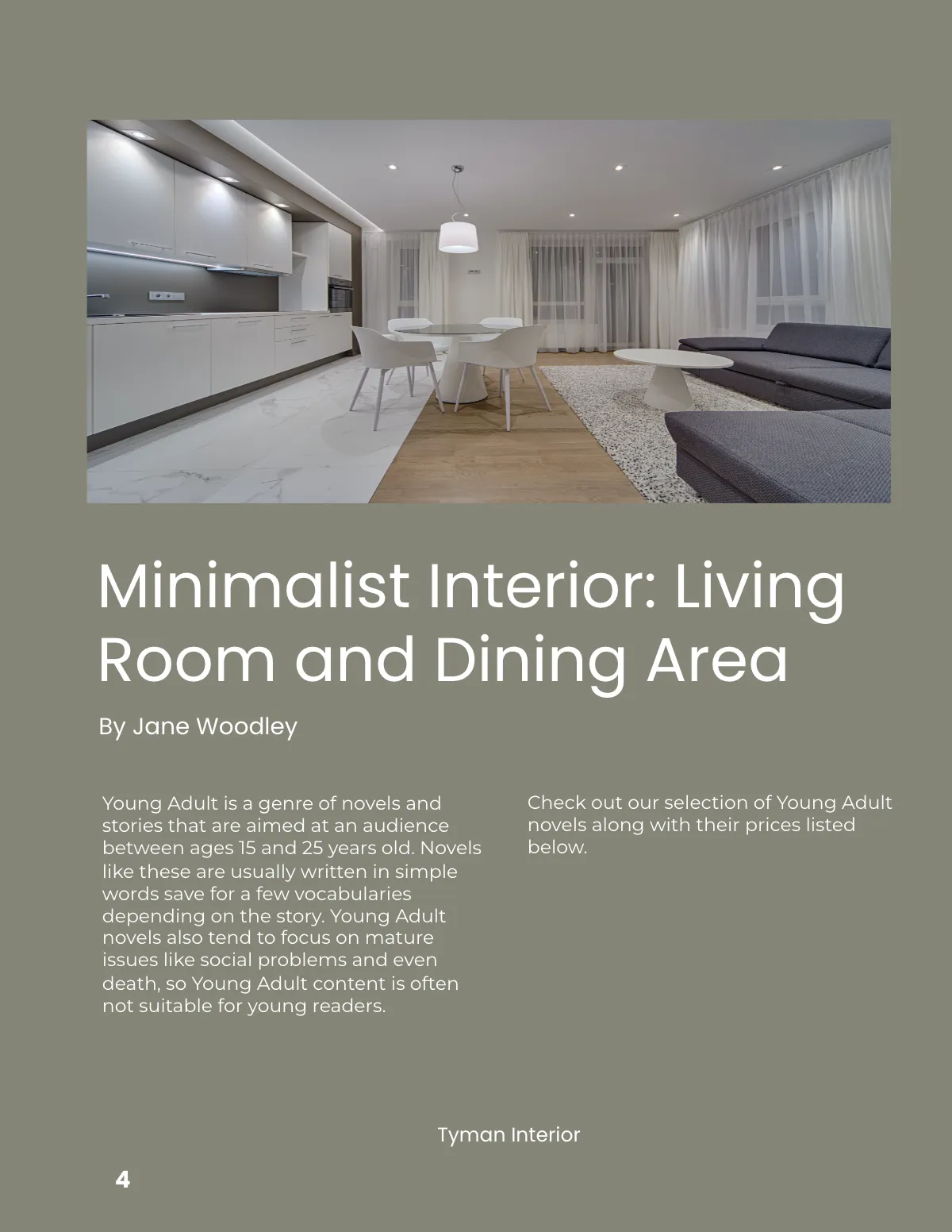 Free Minimalist Interior Catalog Template to Edit Online