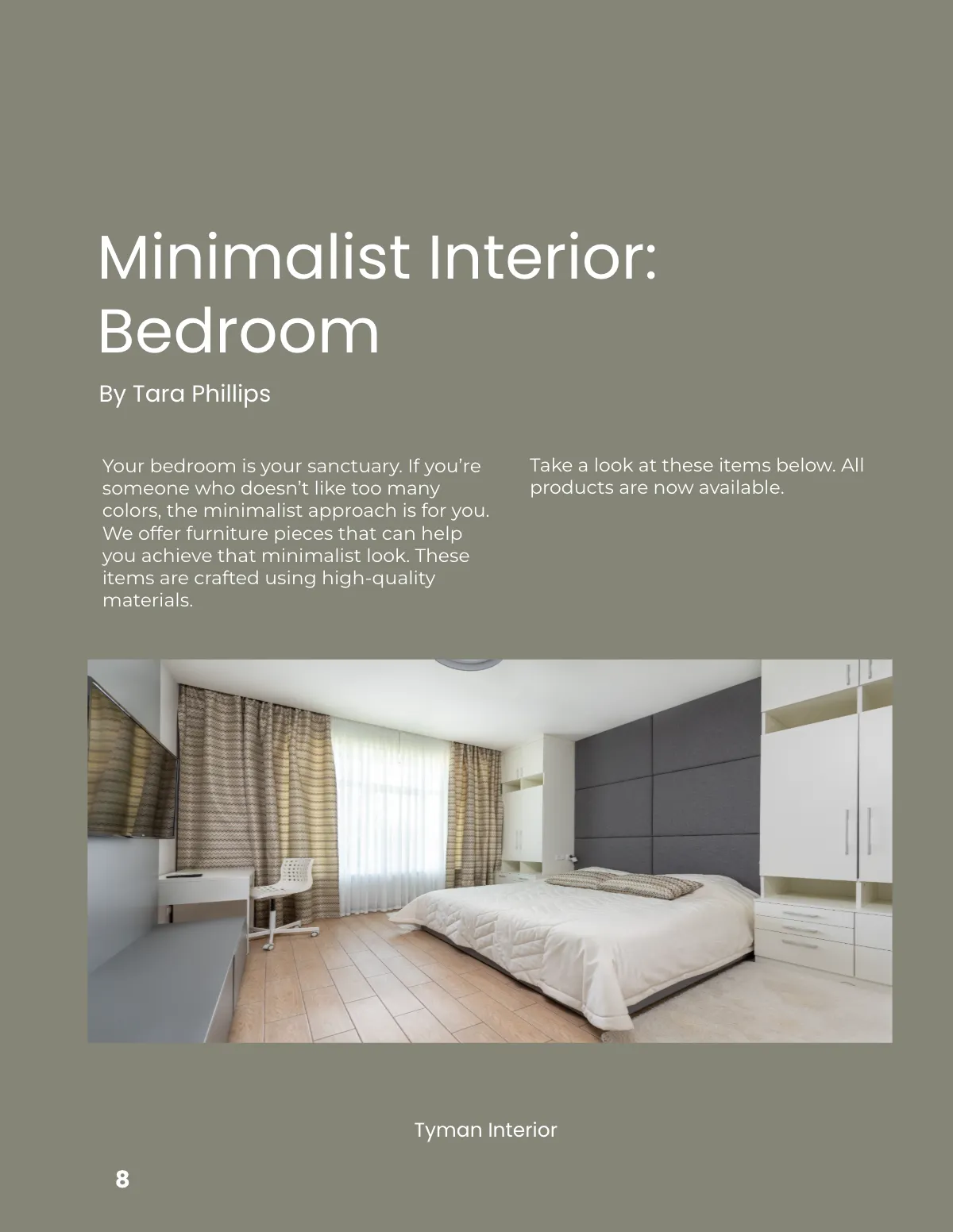 Free Minimalist Interior Catalog Template to Edit Online