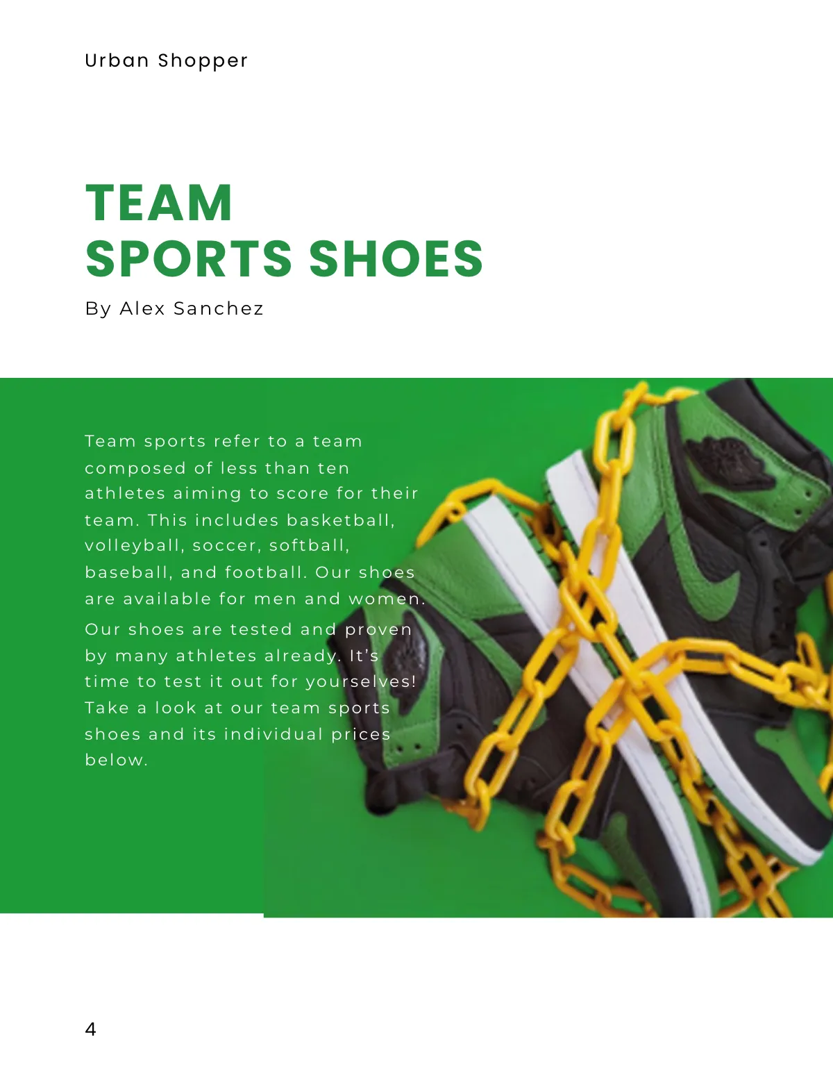Free Sports Footwear Catalog Template to Edit Online