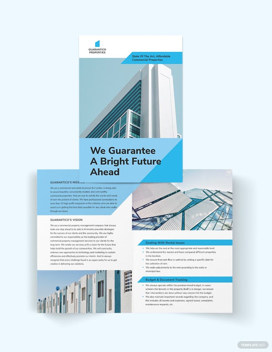 Commercial Property Management Bi-Fold Brochure Template