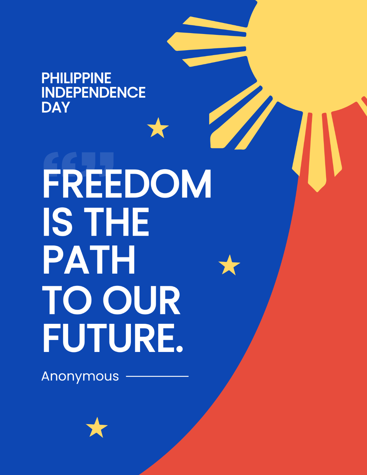 Free Philippines Independence Day Quote Flyer Template