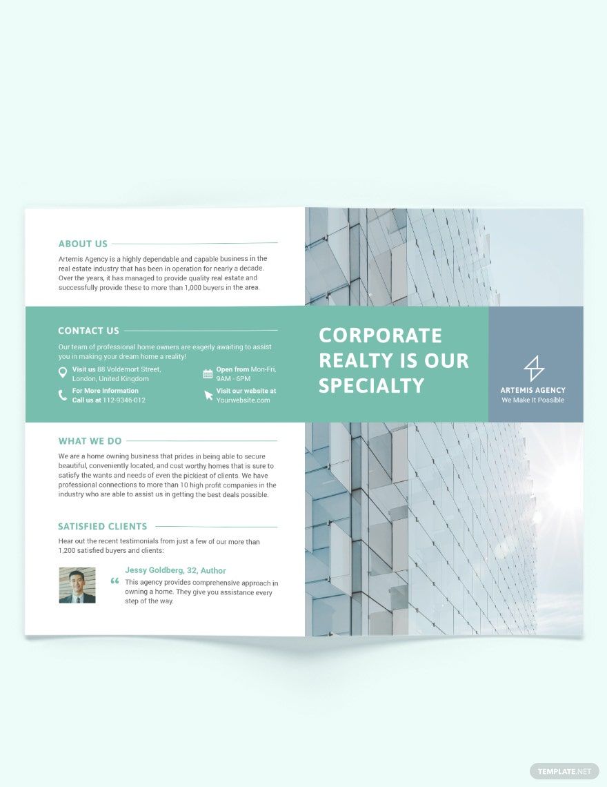 Home Builder Brochure Template Illustrator InDesign Word Apple