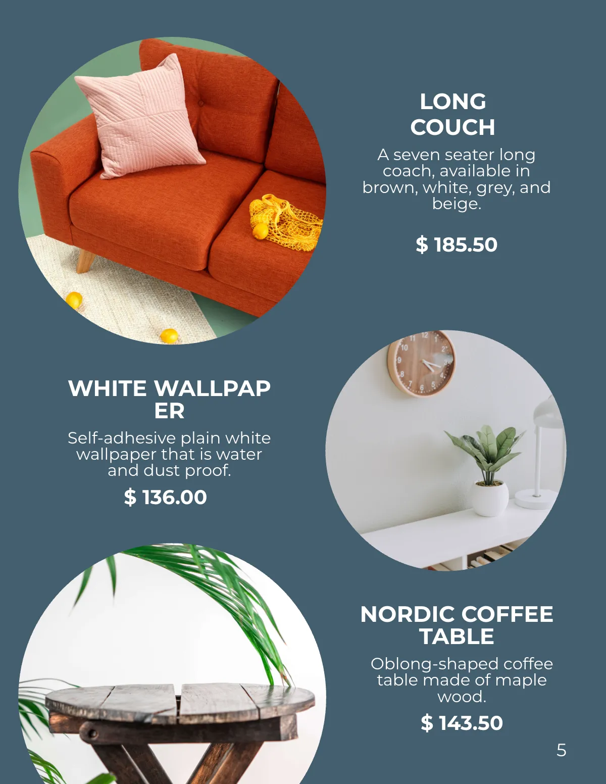 Free Interior Design Product Catalog Template to Edit Online