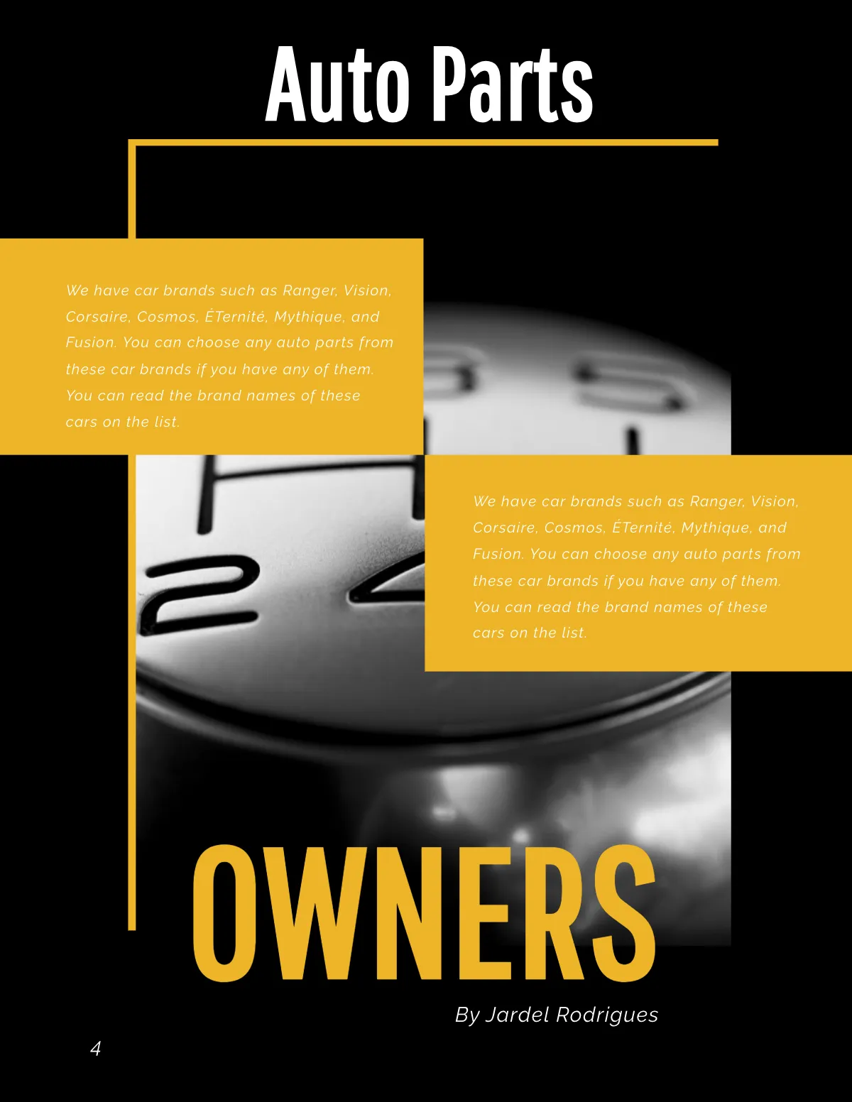 Free Auto Parts Shop Catalog Template to Edit Online