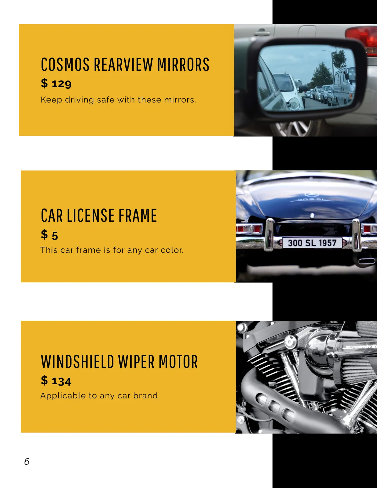 Free Auto Parts Shop Catalog Template to Edit Online