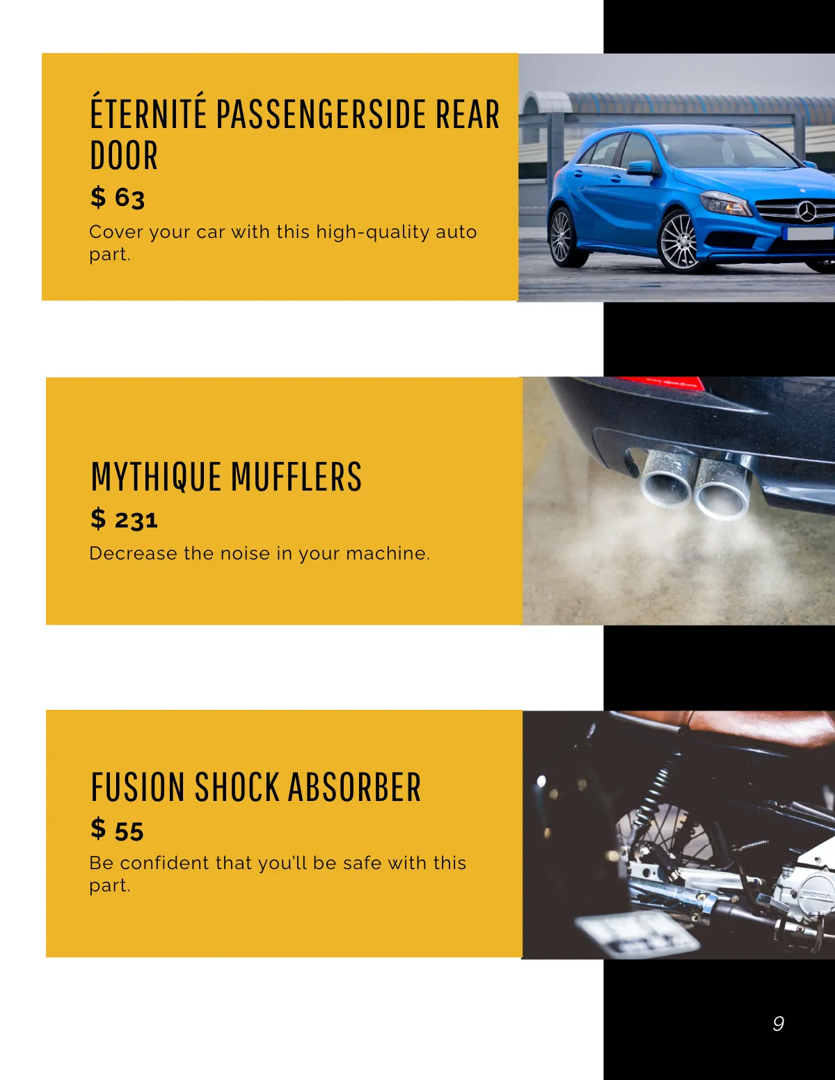 Free Auto Parts Shop Catalog Template to Edit Online