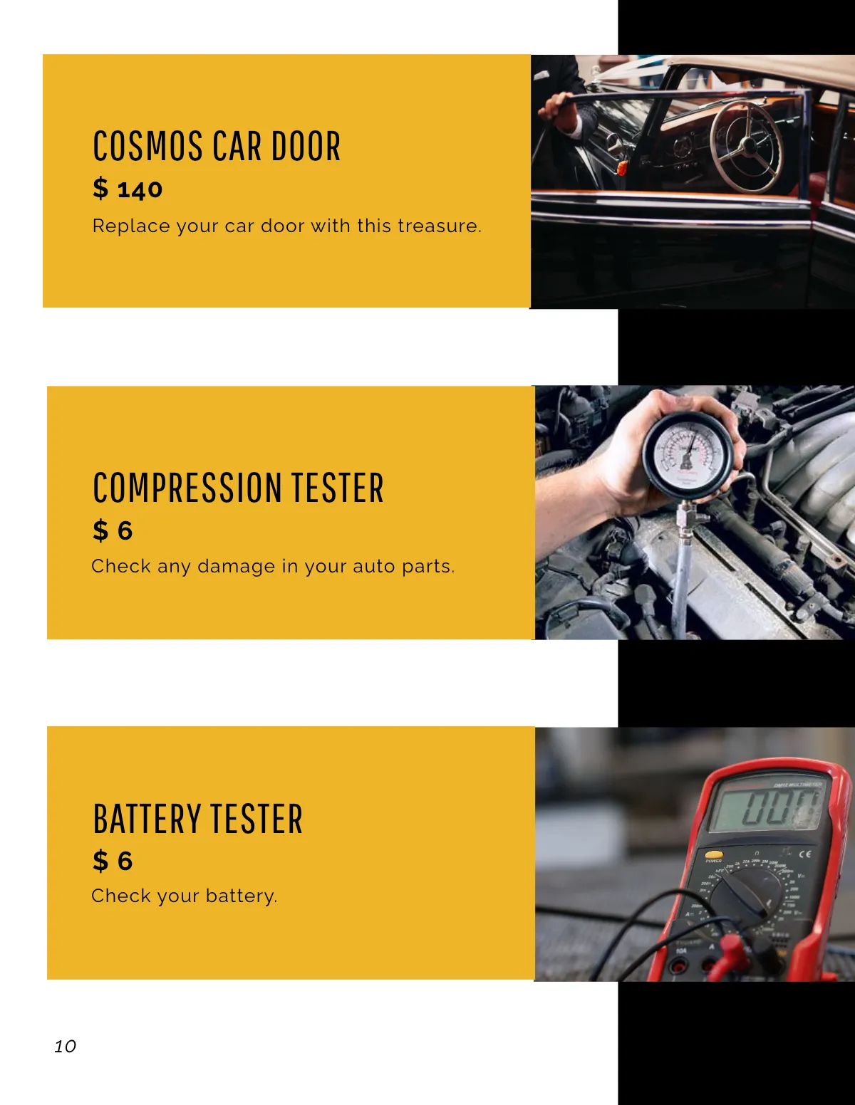 Free Auto Parts Shop Catalog Template to Edit Online