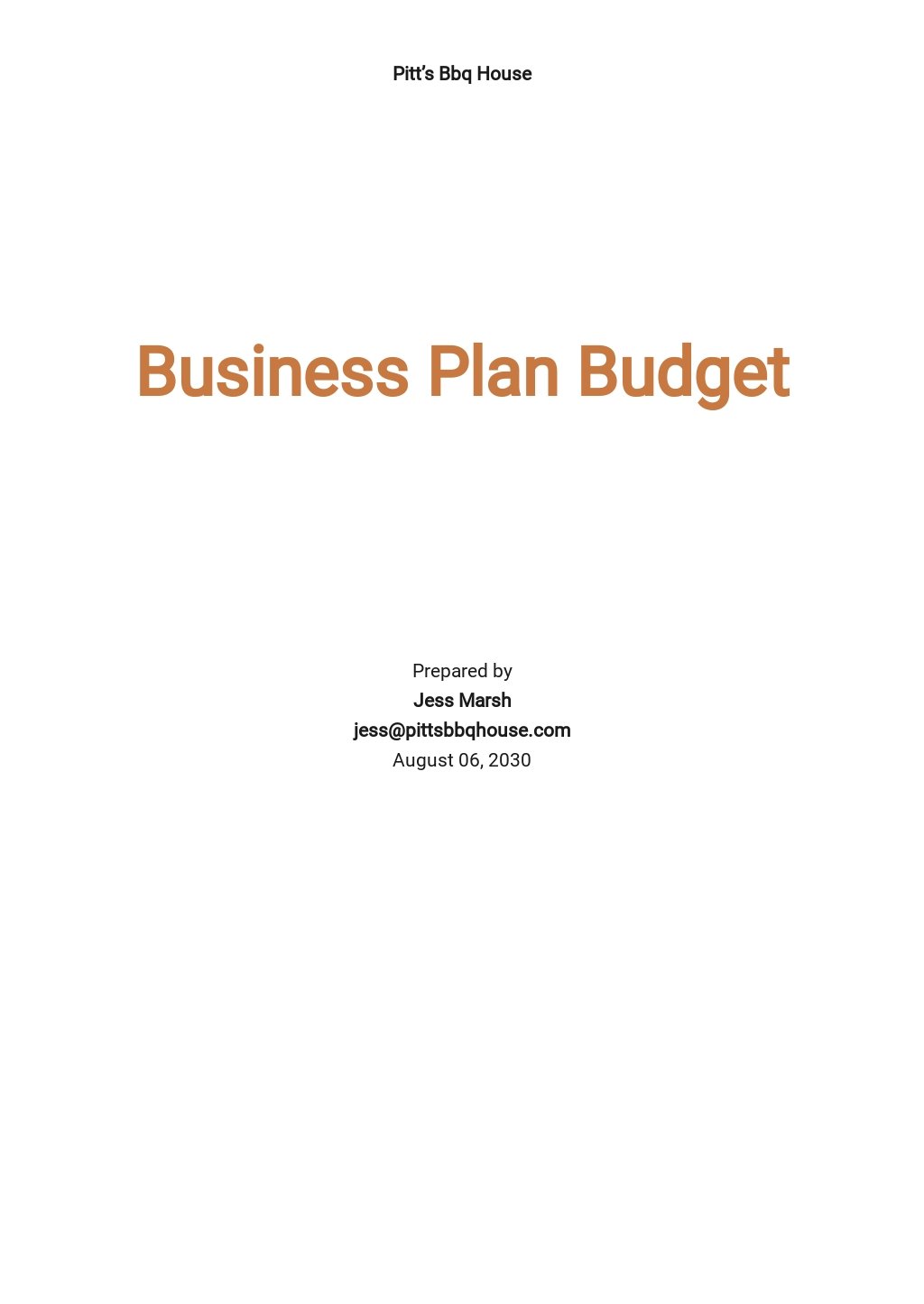 strategic plan budget template