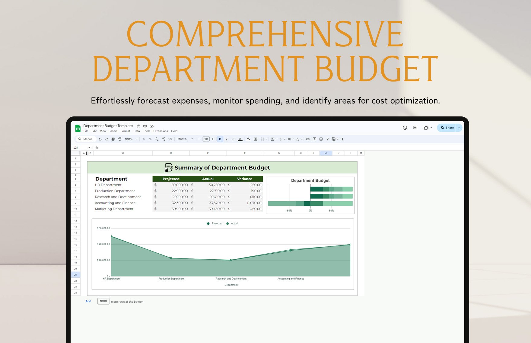 Department Budget Template