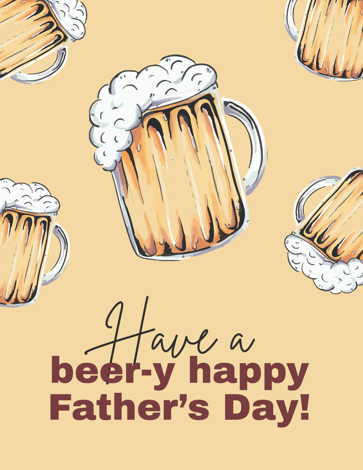 Funny Father's Day Flyer Template