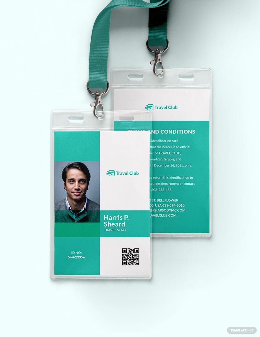 Simple Club ID Card Template