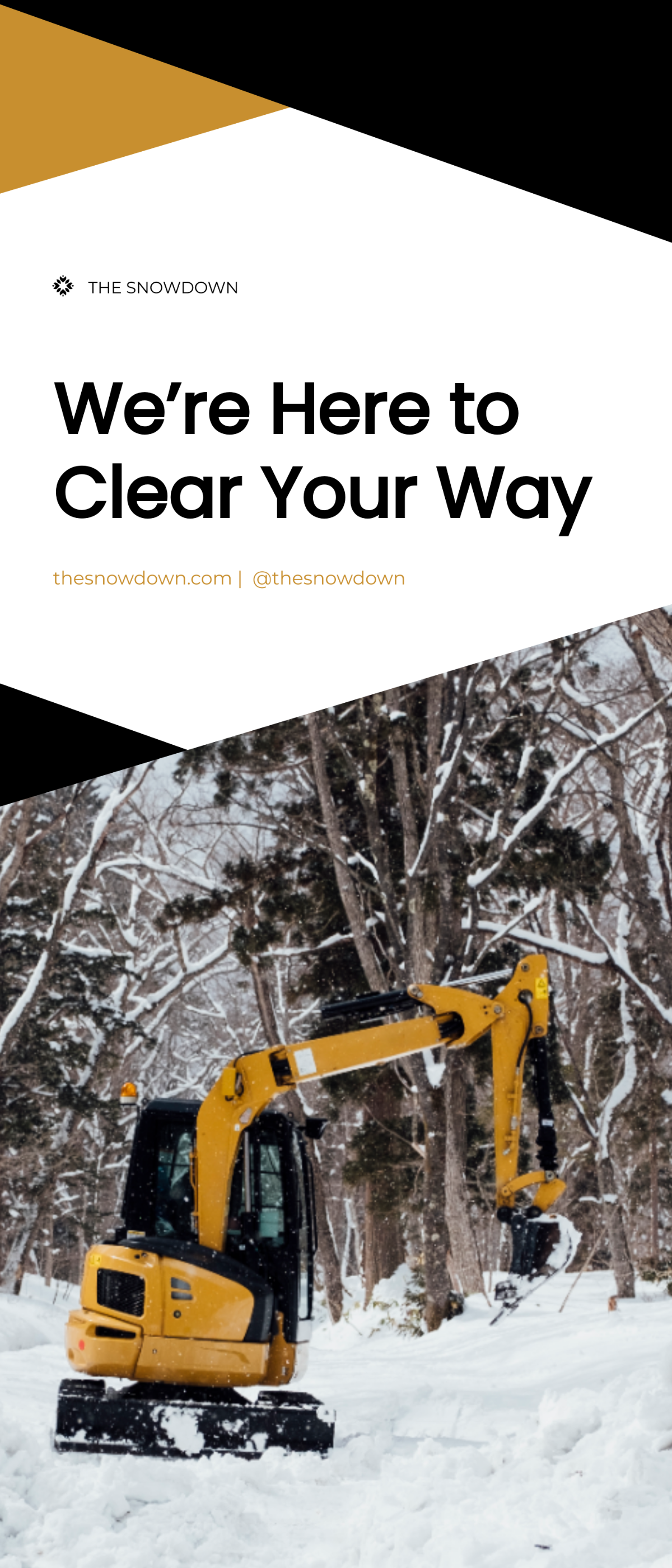 Free Snow Removal Service Roll Up Banner Template