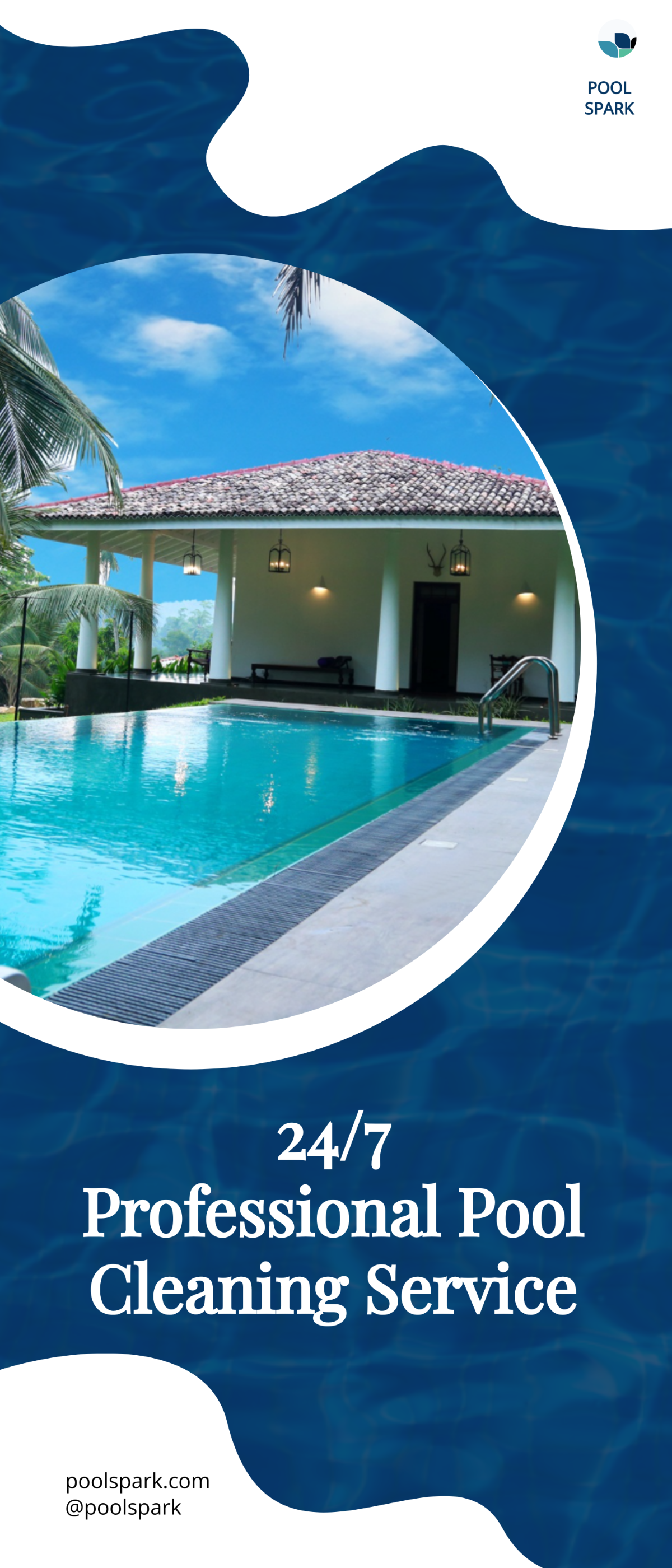 Swimming Pool Cleaning Service Roll Up Banner