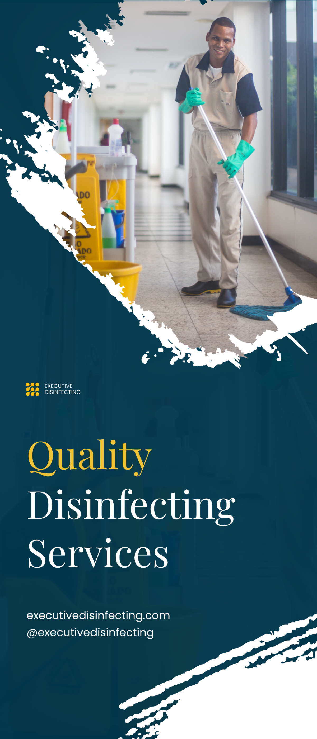 Professional Disinfecting Services Roll Up Banner Template