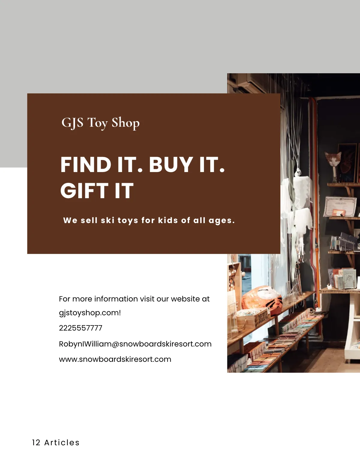 Free Ski Resort Hotel Catalog Template to Edit Online