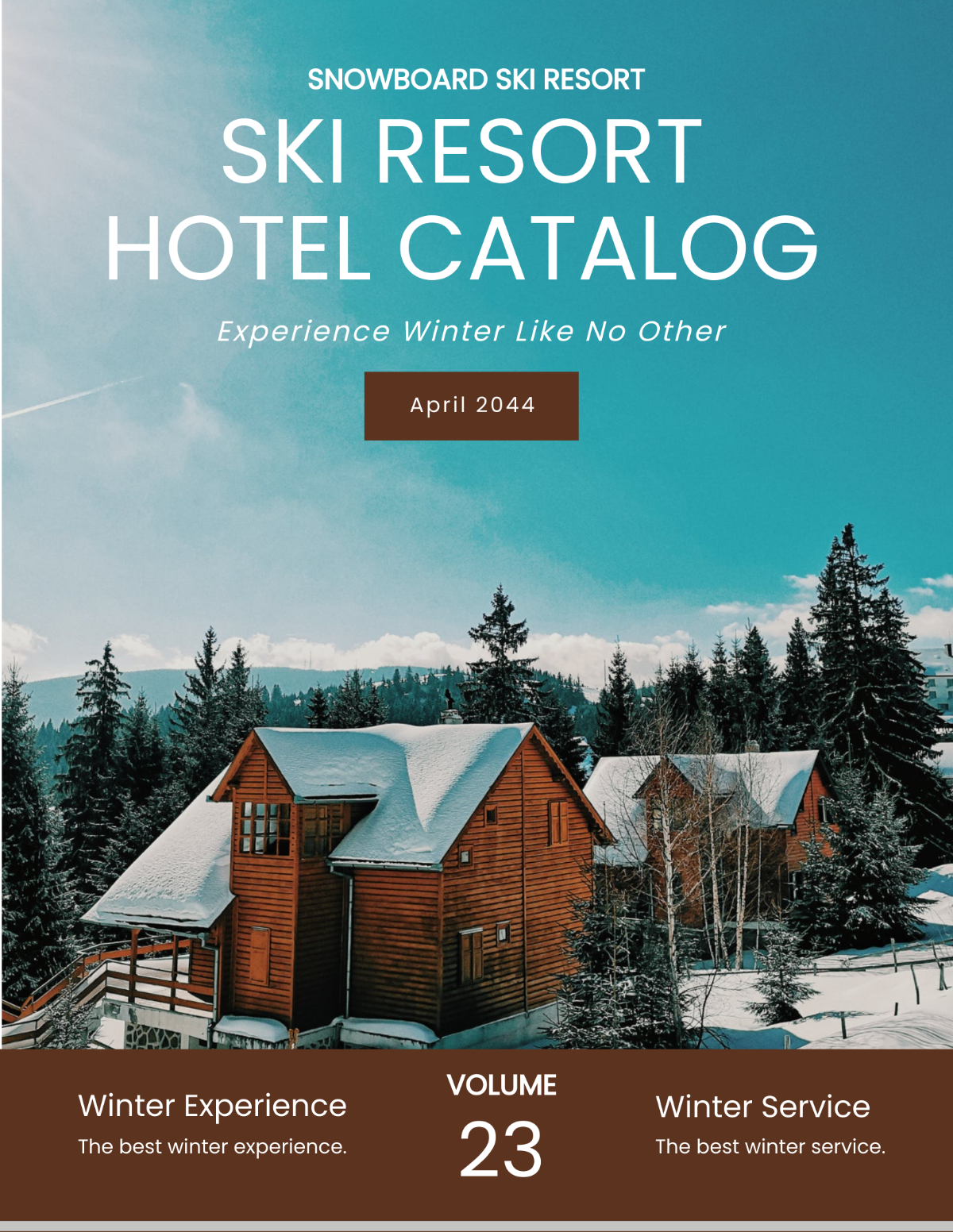 Ski Resort Hotel Catalog Template