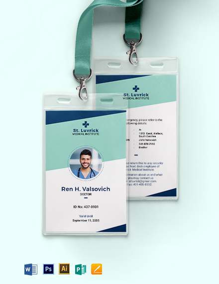 Download 12+ Healthcare ID Card Templates Word (DOC) | PSD | InDesign ...