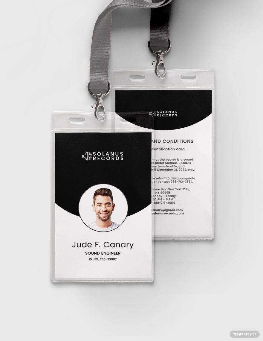 Simple Office ID Card Template