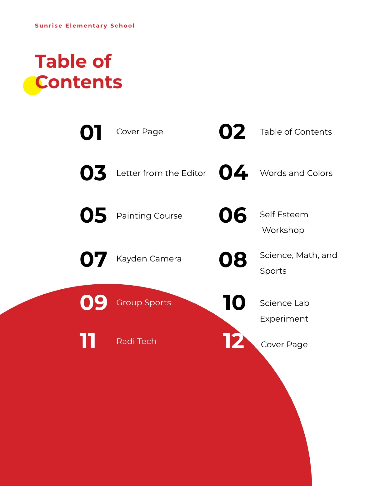 Free Kids School Catalog Template to Edit Online