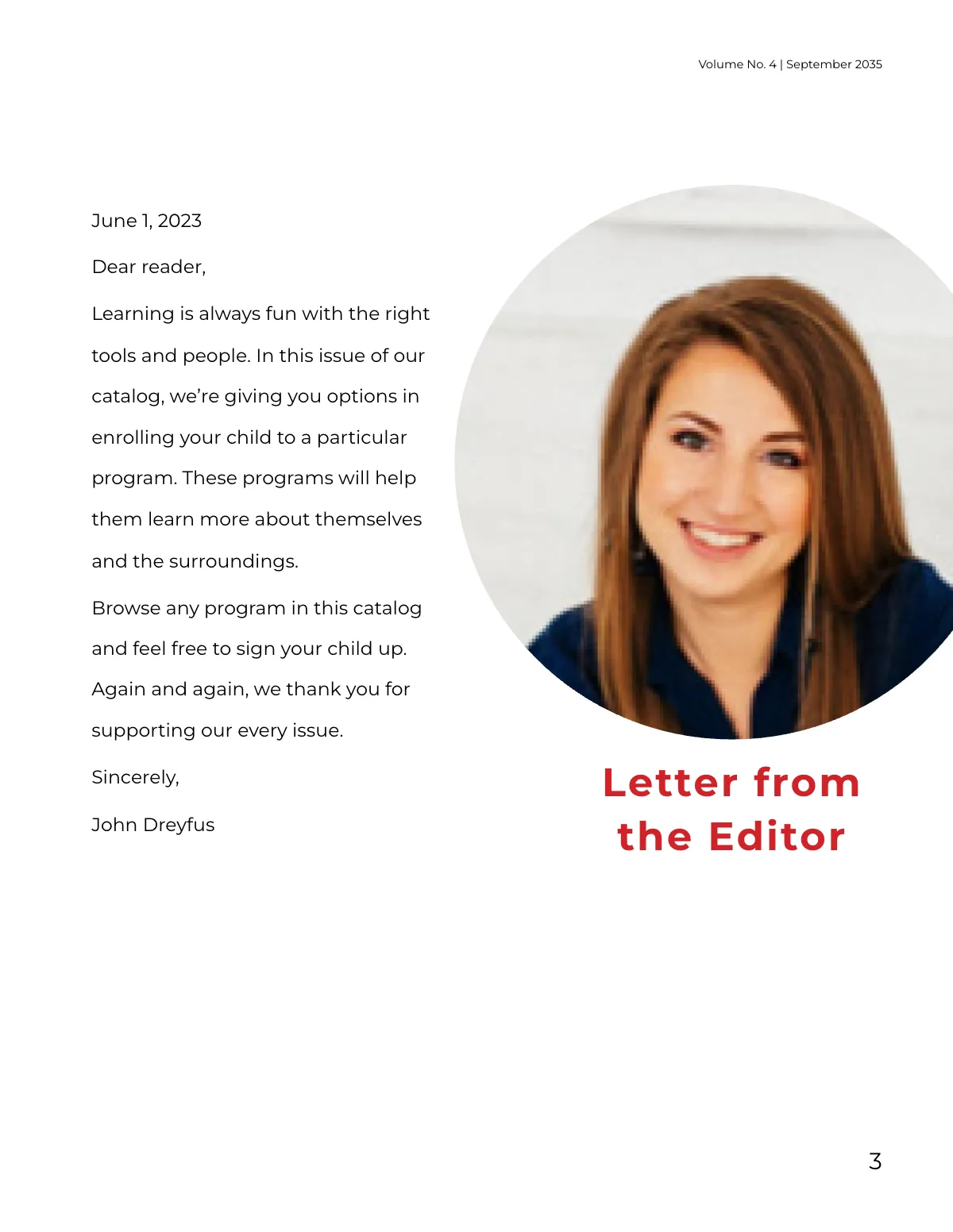 Free Kids School Catalog Template to Edit Online