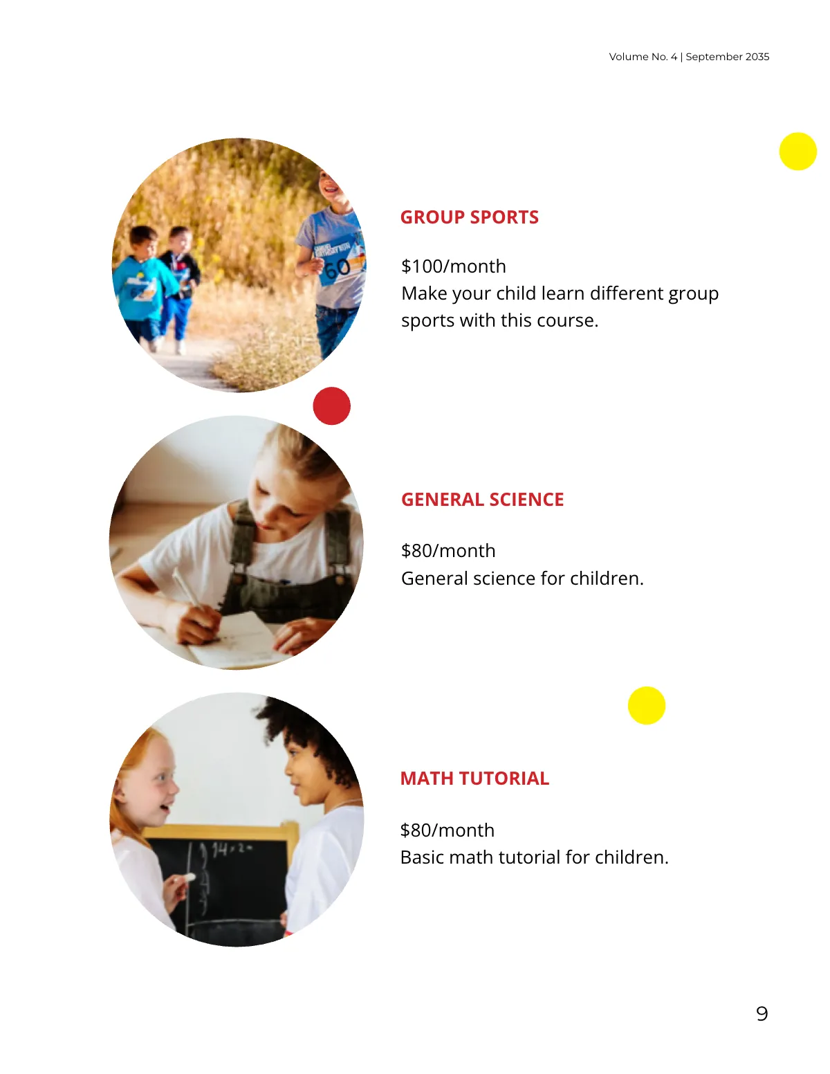 Free Kids School Catalog Template to Edit Online