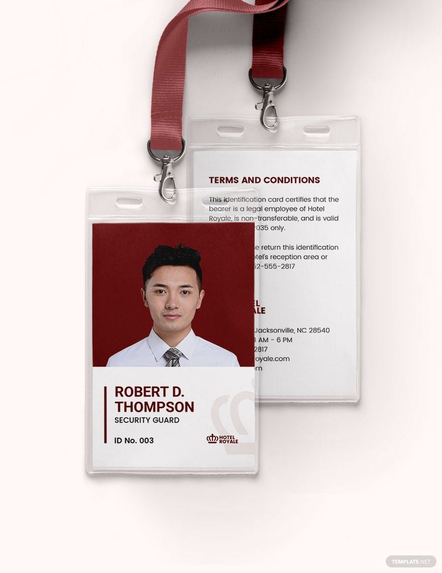 Free Simple Security ID Card Template