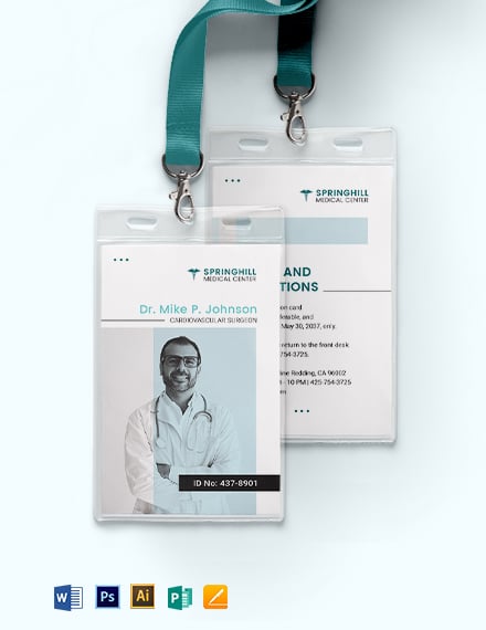 doctor id card template free download