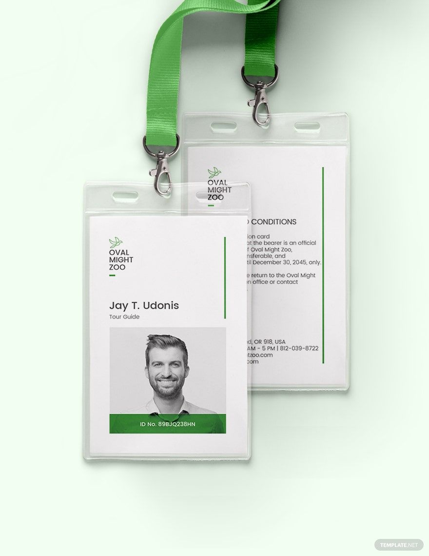 Tour Guide ID Card Template