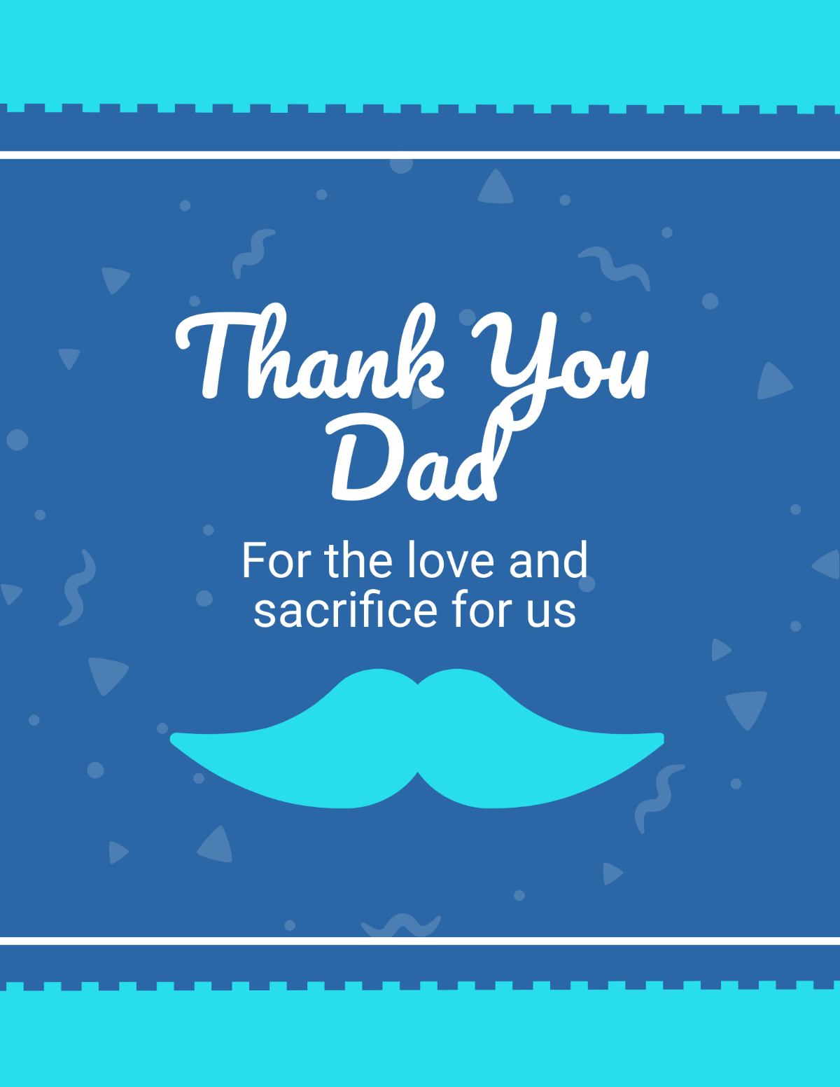 Free Thank You Dad Flyer Template