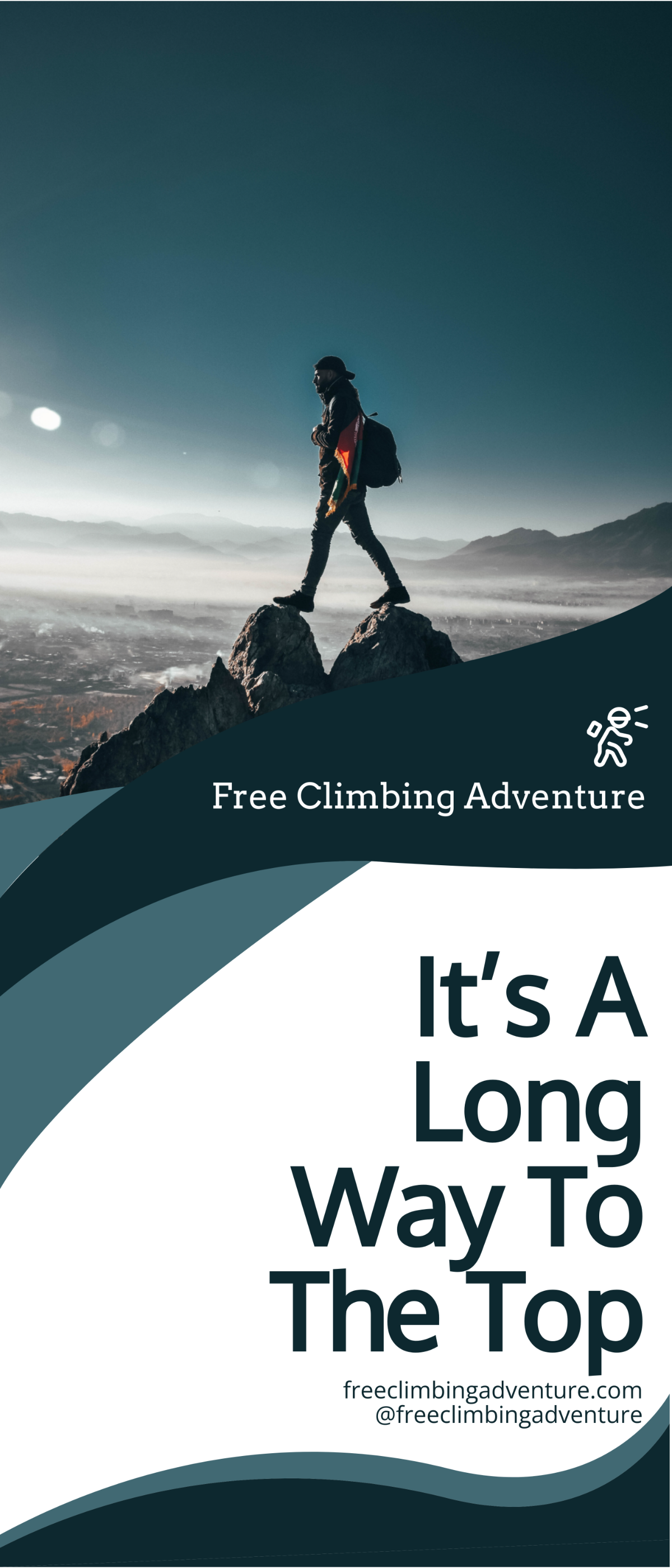 Free Climbing Sport Roll-Up Banner Template