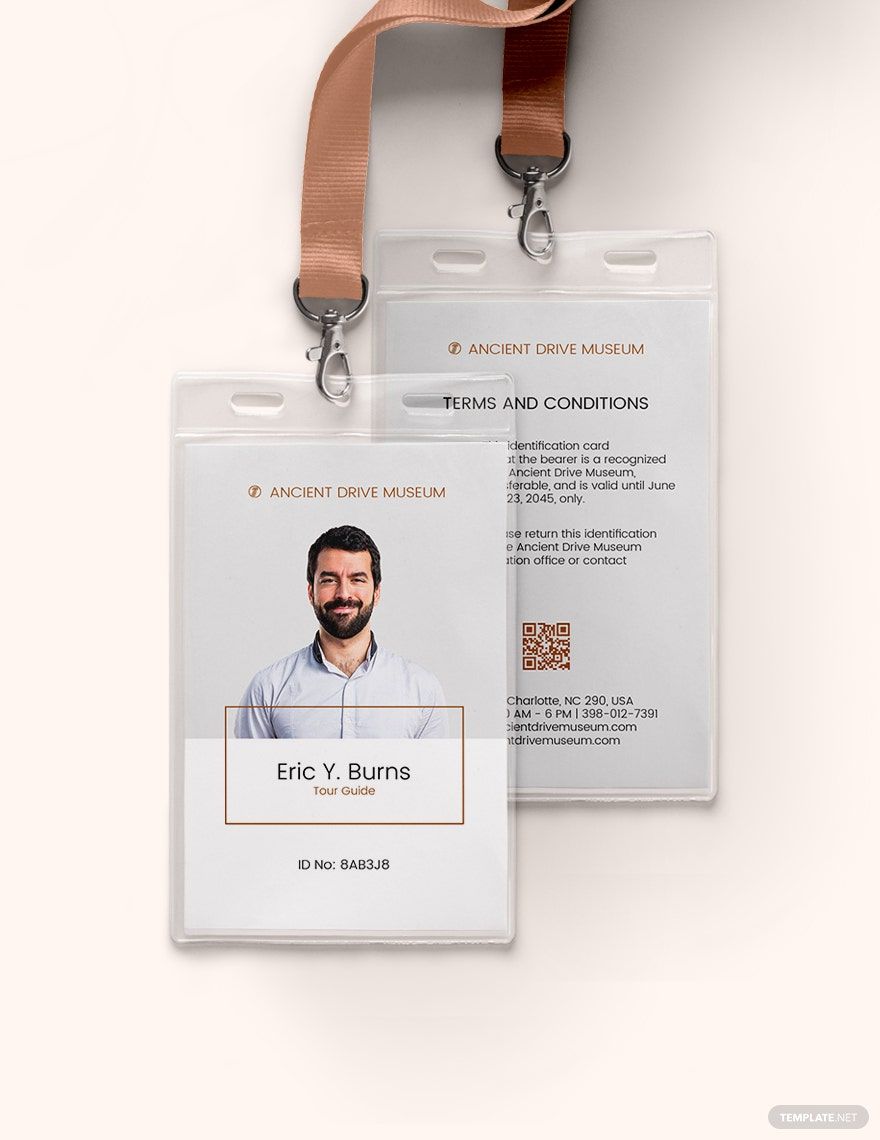 Tourist Attraction ID Card Template