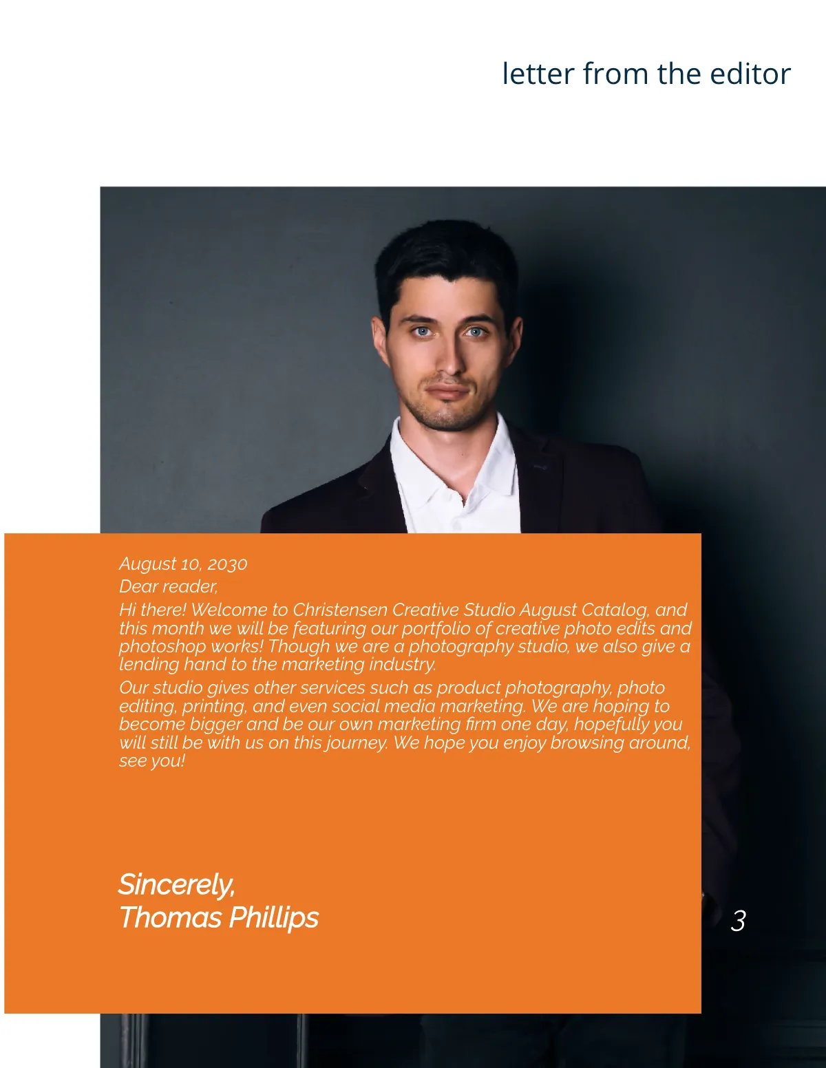 Free Creative Agency Portfolio Catalog Template to Edit Online