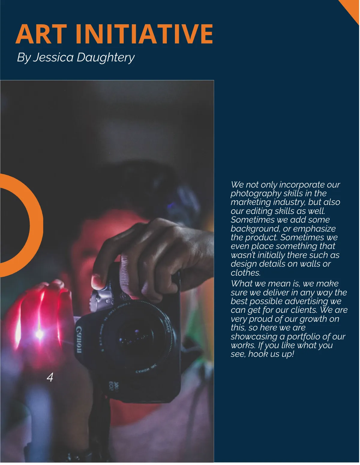 Free Creative Agency Portfolio Catalog Template to Edit Online