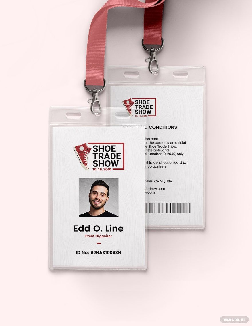 Trade Show ID Card Template in Word, Illustrator, PSD, Apple Pages, Publisher