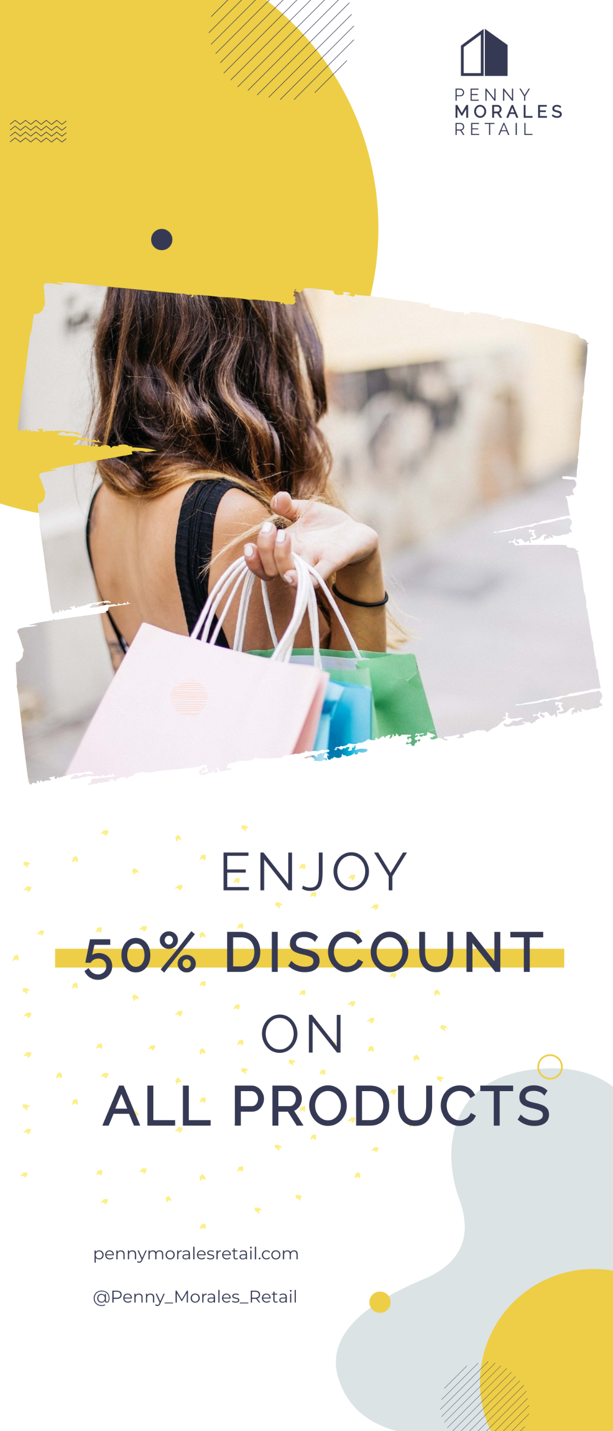 Free Store Discount Roll-Up Banner Template