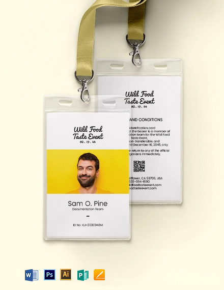 FREE Event ID Card Template - Download in Word, Google Docs, PDF ...