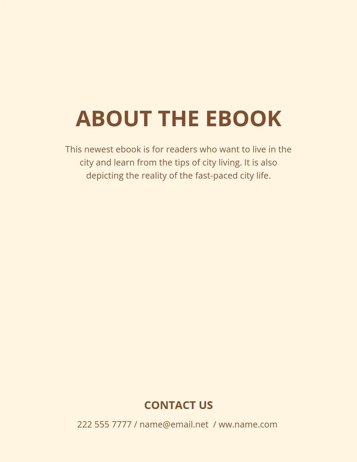 Free Modern eBook Template to Edit Online