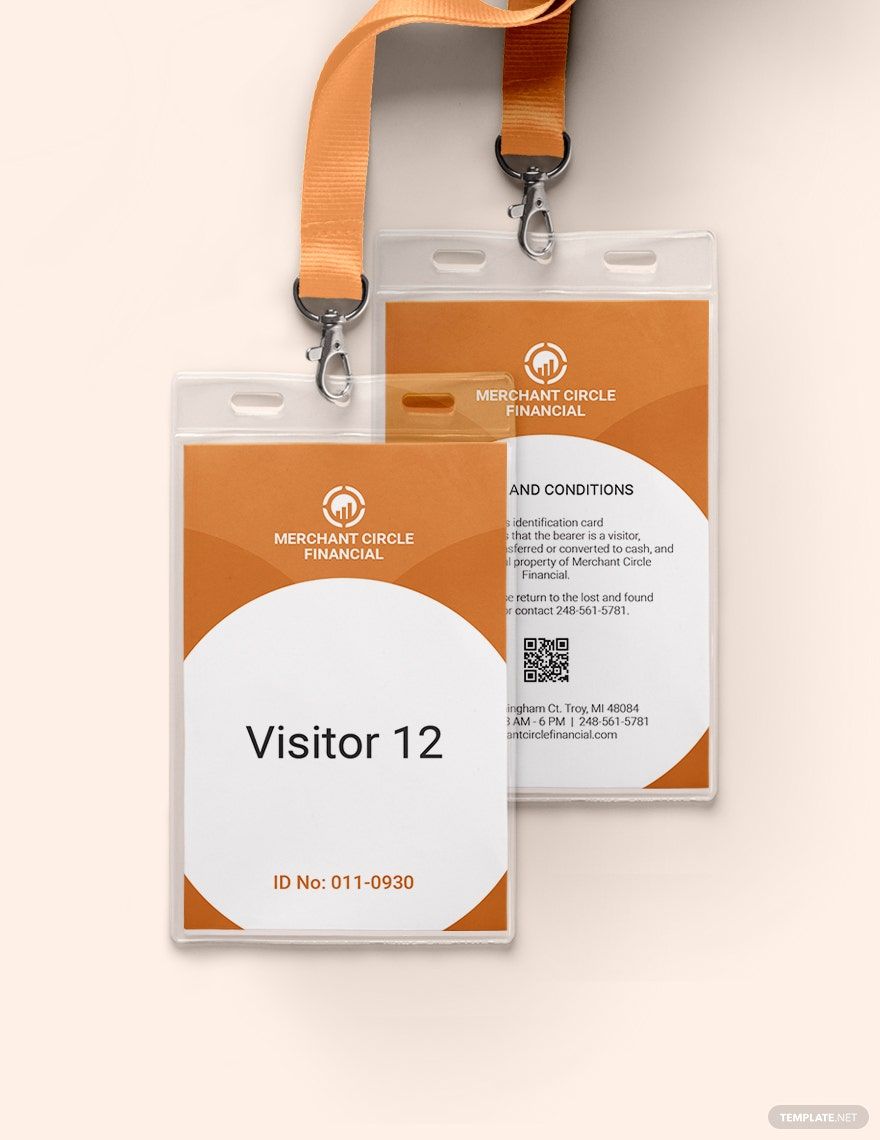 Visitor ID Card Template