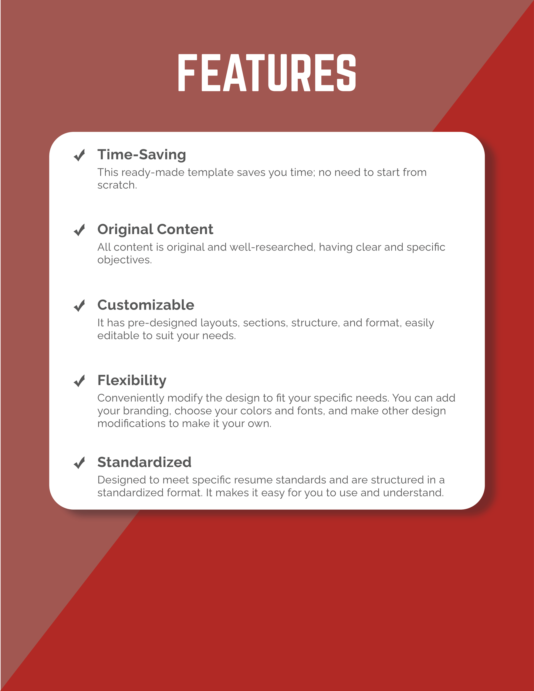 Chief Cook Resume Template