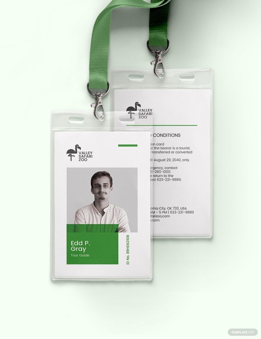 Zoo ID Card Template in Word, Illustrator, PSD, Apple Pages, Publisher