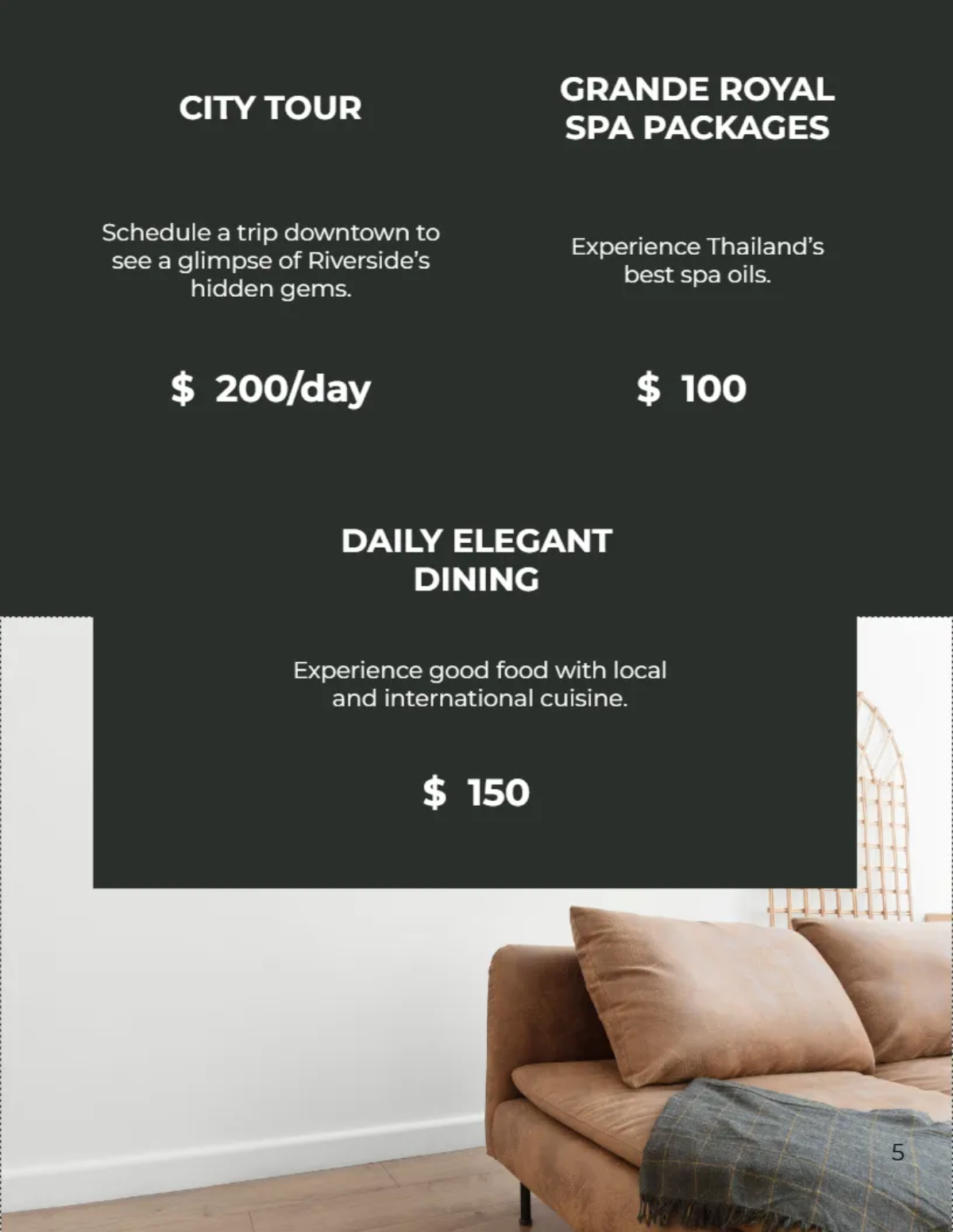 Free Elegance Hotel Catalog Template to Edit Online