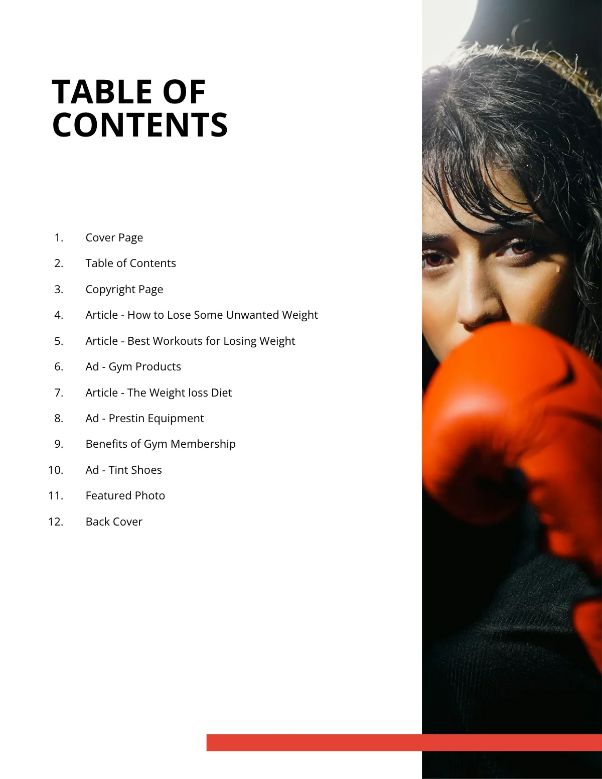 Free Fitness eBook Template to Edit Online