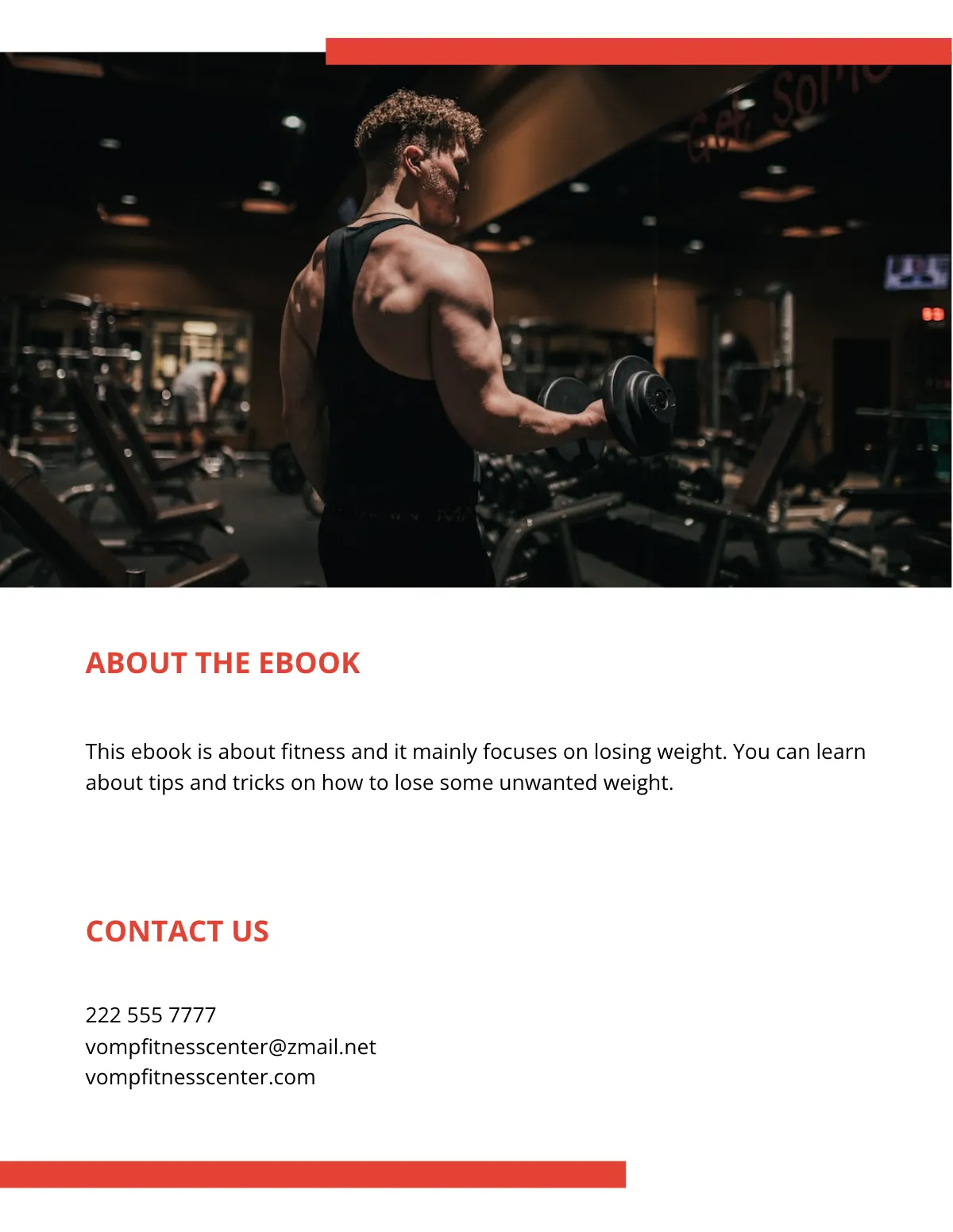 Free Fitness eBook Template to Edit Online