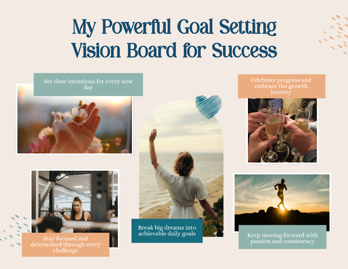 Free Goal Setting Vision Board Template to Edit Online